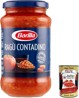 Produktbild von 6x ragu ragù alla contadino tomatensauce mit Rotwein 400g aus italien + Italian Gourmet polpa 400g