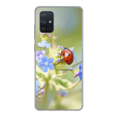 Produktbild von MuchoWow® Handyhülle Schutzhülle Hülle für Samsung Galaxy A51 5G Marienkäfer - Blume - Frühling Silikon Softcase Handy Hülle - Abbildung