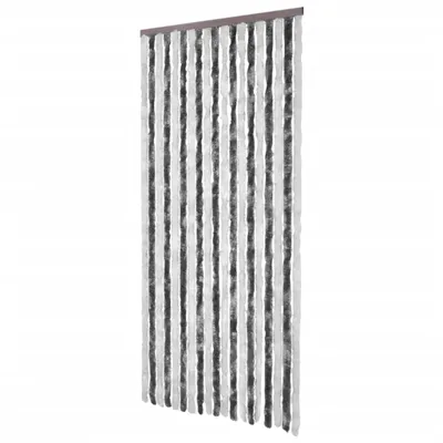 Produktbild von Fliegenvorhang Grau und Weiß 100x200 cm Chenille