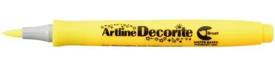 Produktbild von TOMA Decorite Brush Gelber Pinselmarker Permanent Wasserbasis
