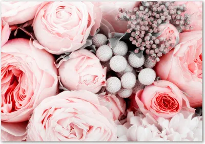 Produktbild von Tulup® Glas-Bild - 100 x 70 - Wandbild aus Glas - Wandkunst - Wandbild hinter gehärtetem Sicherheitsglas - Blumen & Pflanzen - Blumenstrauß - Rosa