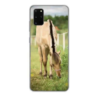 Produktbild von MuchoWow® Handyhülle Schutzhülle Hülle für Samsung Galaxy S20 Plus Porträt eines Fjordpferdes auf einer Wiese Silikon Softcase Handy Hülle - Hartschale