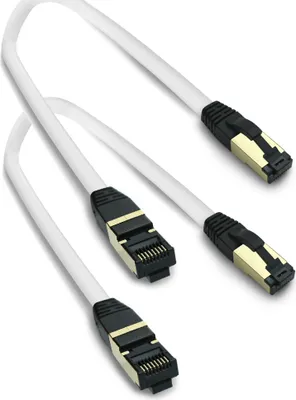 Produktbild von ARLI 2x 0,5 m RJ45 Patchkabel CAT 8.1 S/FTP Netzwerkkabel Halogenfrei