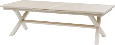 Produktbild von Ausziehbarer gartentisch "axiome" holzoptik leinen &amp ton 12 plätze aus aluminium  - Hespéride