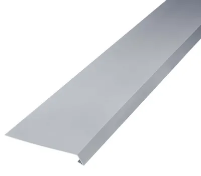 Produktbild von INEFA Dachstreifen für Dachrinne, einseitig gekantet 2m Grau Rinneneinhang mit Wasserfalz, aus PVC-U, Dachrinnenzubehör, Germany