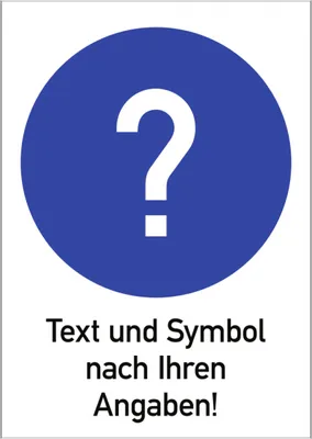 Produktbild von Dreifke® Aufkleber (Folie) mit Text und Gebotszeichen nach Ihren Angaben, 13,...