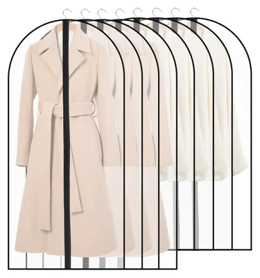 Kleidersäcke 8er Set, 60x100/120 cm, wasserdicht, schwarz