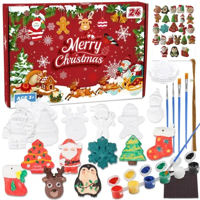 Produktbild von Adventskalender 2026 Kinder AdventskalenderMädchen Malen 24 Stück Weihnachtsthema Malsatz Adventskalender Mädchen Bastelsachen für Weihnachtsgeschenke