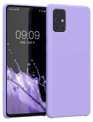 Produktbild von kwmobile Handyhülle für Samsung Galaxy A71 Hülle - Case Silikon - Kabelloses Laden - Schutzhülle Cover in Veilchen Lila