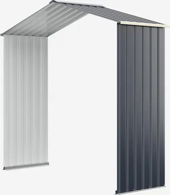 Productafbeelding van COSTWAY Tuinhuis, alleen uitbreidingsmodule, 213x64x195 cm, metaal