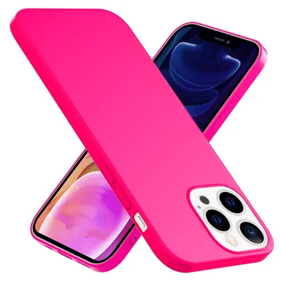 Produktbild von NALIA Bunte Neon Handy Hülle für iPhone 13 Pro Max, Silikon Case Cover Bumper Pink