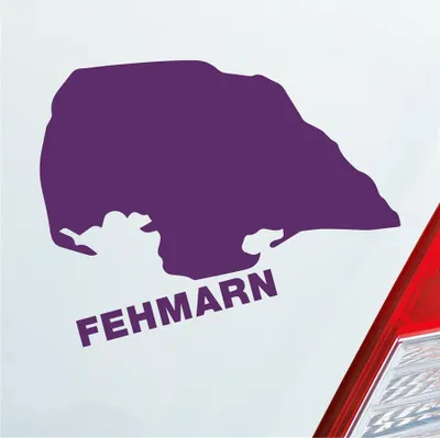 Produktbild von Auto Aufkleber Fehmarn Insel Deutschland Urlaub Spaß 10x8 cm Lila Sticker Heckscheibenaufkleber