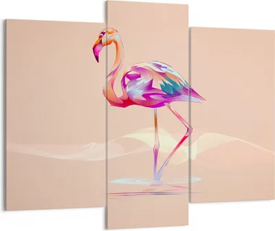 Produktbild von Bild auf Leinwand - Leinwandbild - Flamingo Vogel Wasser - 130x100cm - Wand Bild - Wanddeko - Leinwanddruck - Bilder - Kunstdruck - Wanddekoration - Leinwand bilder - Wandkunst - CB130x100-3839