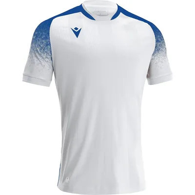 Image de Maillot Macron Alioth à manches courtes pour homme - Blanc / Bleu roi