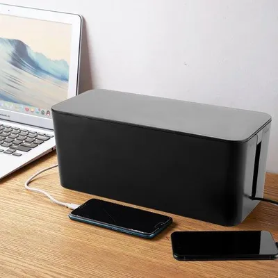 Produktbild von Famanu Kabelbox - Kabelmanagementbox in 3 Größen - Schwarz