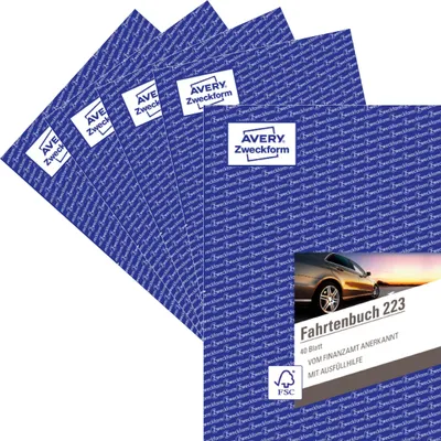 Image de AVERY Zweckform Formulaire "Carnet de route" A5 40 feuilles 5 pièces