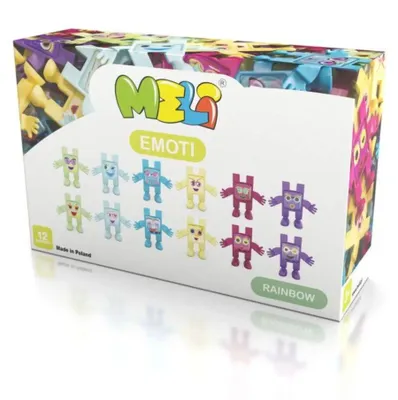 Produktbild von Meli Maxi Emoti Regenbogen-Set – 24-teiliges Konstruktionsspielzeug ab 1 Jahr