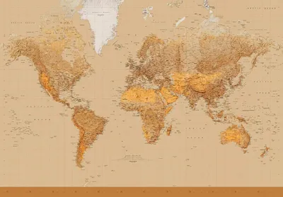 Zdjęcie produktu dla Tapeta w stylu vintage z mapą świata i strefami czasowymi poniżej