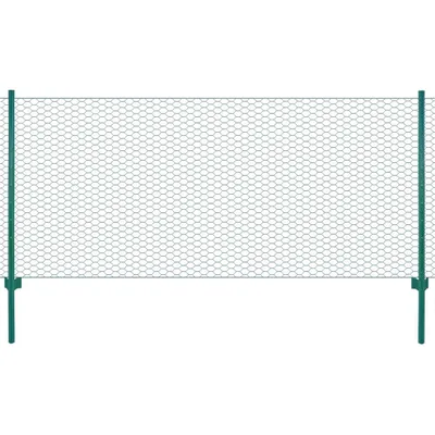 Image de vidaXL Clôture grillagée avec poteaux acier 25 x 0,75 m vert