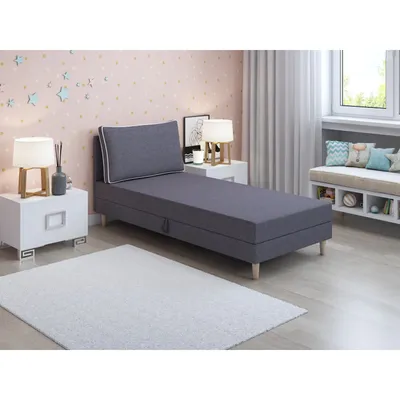 Obrázok produktu pre Čalúnené jednolôžko 90x195 ZORYNA 1 s úložným priestorom - šedá