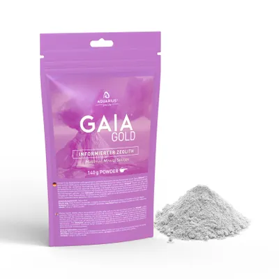 Produktbild von AQUARIUS pro life ® - GAIAgold® - 330g Zeolith Pulver I informiert & energetisiert nach HP E.S. Scheller - optimaler Detox