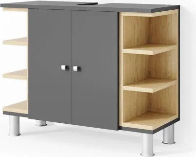 Produktbild von Waschbeckenunterschrank Vicco Aquis Anthrazit 79.6 x 64 cm, Model 36075