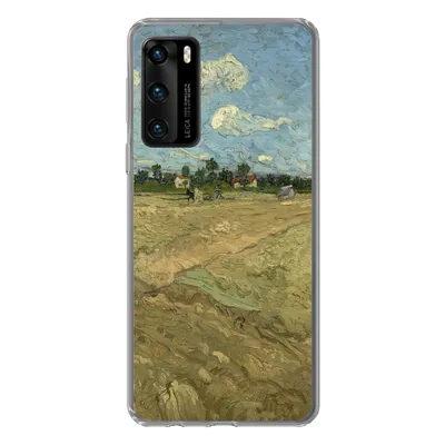 Produktbild von MuchoWow® Handyhülle Schutzhülle Hülle für Huawei P40 Gepflügte Felder - Vincent van Gogh Silikon Softcase Handy Hülle - Handytasche