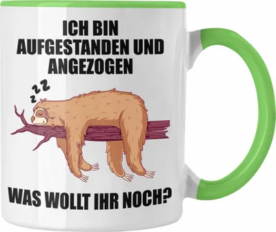 Produktbild von Trendation - Fauler Kollege Geschenk Arbeitskollege Lustige Tasse mit Sprüchen Kollegin (Grün)