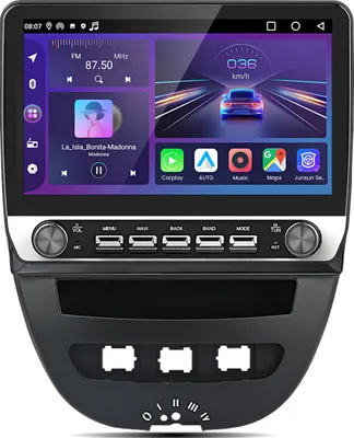 Produktbild von 2+64G 10.1" Carplay Android 13 Radio samochodowe do Peugeot 107 Citroen C1 Toyota Aygo 2005-2014 GPS Navi BT WIFI SWC DAB+ RDS USB DSP