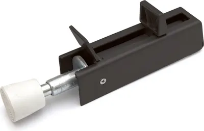 Produktbild von Türfeststeller mit Tretbolzen Schwer Schwarz 122 x 30 mm - pro Stück