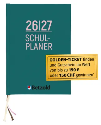 Produktbild von Betzold Design-Schulplaner, Hardcover, DIN A5, Schuljahr: 2026/2027