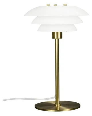 Produktbild von Tischlampe, Tischleuchte, Nachttischlampe, Schreibtischlampe, LED Leselampe, Kleine DL20 Opal/ Messing
