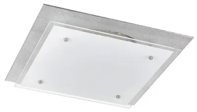 Produktbild von Deckenleuchte June aus Metall Glas silberfoiled/ weiß B:42cm