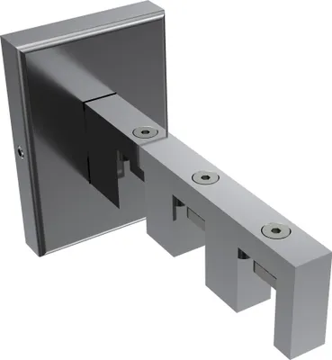 Produktbild von Interdeco Träger mit Abstand 3/6/9 cm / Wandhalterung für Gardinenstangen 14 x 35 mm, 3-läufig Chrom, Typ Smartline