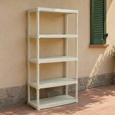 Produktbild von Darbitri Outdoor-Garderobe, Outdoor-Regal, Mehrzweck-Balkongarderobe, Outdoor-Schrank, 100 %  Italy, 80x40h176 cm, Anthrazit