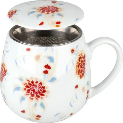 Obrázok produktu pre Könitz Beautiful She Says Hrnček, šálka, šálka na čaj, so sitkom a viečkom, porcelán, 420 ml, 11 5 143 0335