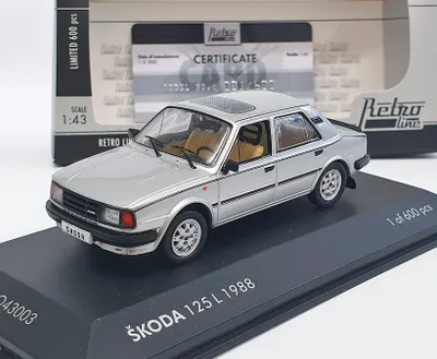 Obrázok produktu pre ŠKODA 125 L (1988) strieborná RETRO LINE 1:43