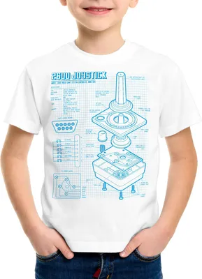 Produktbild von style3 2600 VCS Computer Blaupause Kinder T-Shirt 80er Joystick 8-Bit retro gamer