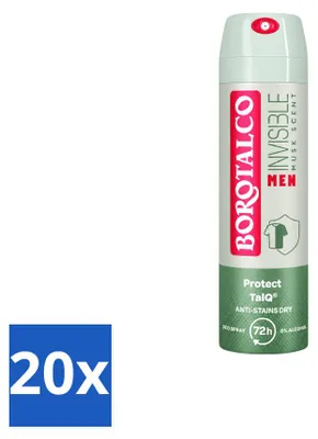 Obrázok produktu pre 20 kusov – Borotalco Men Musk, deodorant vo spreji, 150 ml – výhodný balík