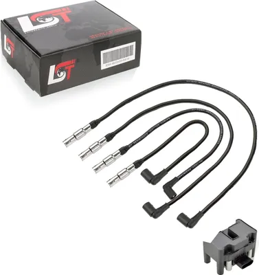Produktbild von Zündkabelsatz + Zündspule Zündmodul Zündeinheit für Audi A4 Seat Skoda VW Golf
