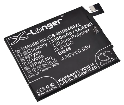 Obrázek produktu pro TECHTEK Baterie kompatibilní s [Xiaomi] 2015611, 2015617, Redmi Note 3, Redmi Note 3 Dual SIM nahrazuje BM46