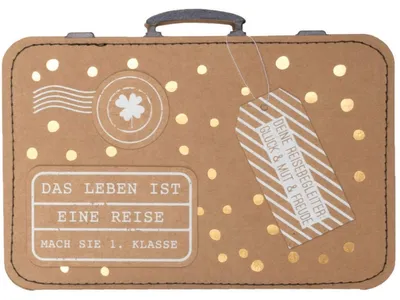 Produktbild von Räder Design Karte Glückwunschkarte Kofferkarte Das Leben ist eine Reise