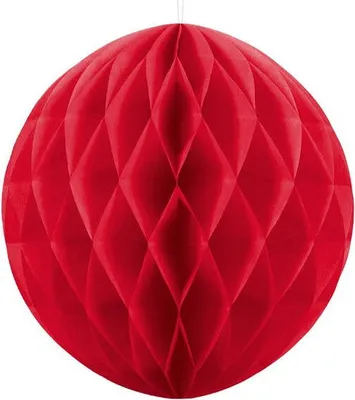Produktbild von Dekorationskugel aus rotem Seidenpapier, 40 cm Durchmesser