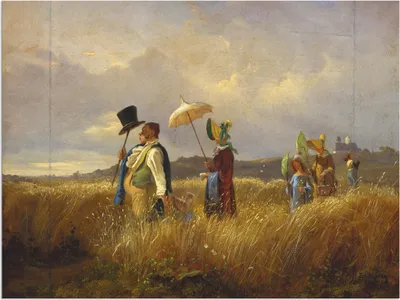 Produktbild von ARTland Wandbild Alu für Innen & Outdoor Der Sonntagsspaziergang. 1841 Größe: 40x30 cm