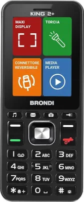 Zdjęcie produktu dla Brondi King 2+ Dual SIM Telefon komórkowy Wyświetlacz 2,4" Czarny - Telefon dla osób starszych