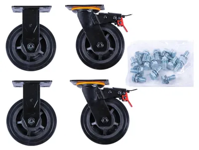 Image de KS TOOLS Jeu de roulettes pour servante d'atelier P45, vis incluses ( 873.7014-R013P )