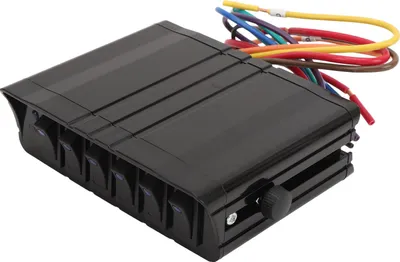 Immagine prodotto di Scatola interruttori a bilanciere a 6 vie, DC12 V, 40 A, luce blu, multifunzionale, universale per auto, veicoli, barche, camper, SUV