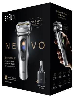 Produktbild von Braun 917667, Folienschaber, Silber, Stahl, Tasten, Akku, 60 min