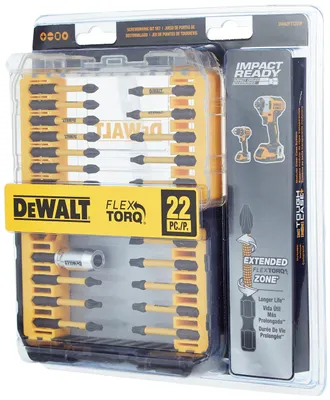Produktbild von DEWALT FlexTorq Schlagschrauber-Bit-Set, 22-teilig (DWA2FTS22IR)