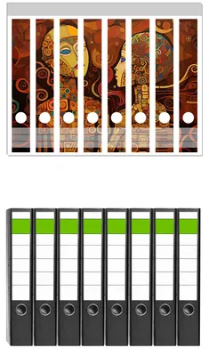 Produktbild von Wallario 8 Stück schmale Ordner inkl. Klebeetiketten mit Motive Technik-Talk - Set mit Rückenschildern / Ordnerrücken Stickern